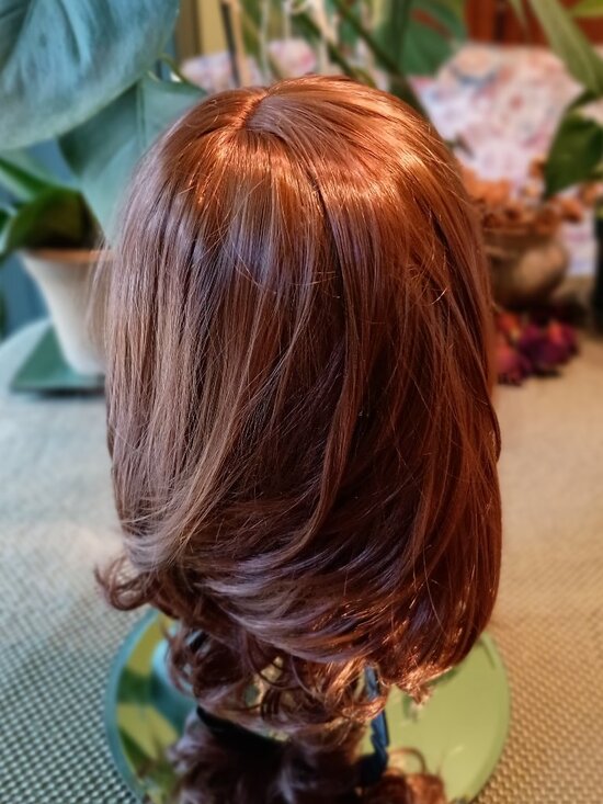 Medium Auburn Wig Synthetic main image 5